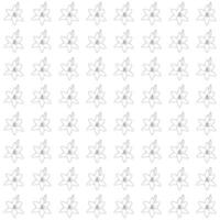 Simple lily flower with bud. Seamless pattern. Doodle style. vector