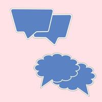 Speech bubble icon set. Chat bubble icon. Speech bubble icon. Chat symbol. Flat design style eps10. Design illustration element with comic design themes, clouds and speech bubbles vector