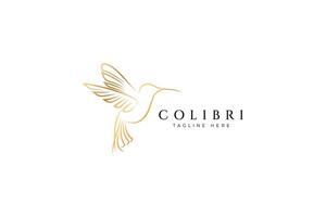 Elegant and Modern Hummingbird Logo Design with Geometric and Abstract Elements vector