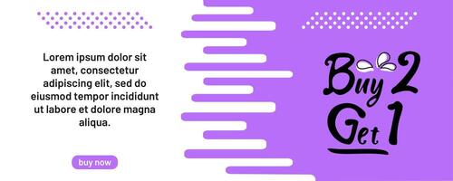 Special offer for customers featuring a buy two get one free promotion on a colorful background vector