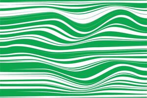 green color creative geometric asymmetrical thin to thick wavy distort line pattern abstract green and white waves perfect for background wallpaper vector