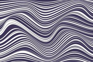 simple abstract blue color thin to thick wavy distort line pattern abstract wavy lines background vector