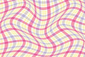 pink cream light purple color smooth plaid check wavy distort texture line pattern wavy pastel plaid pattern vector