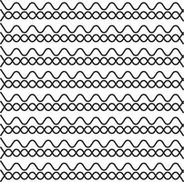 Minimalist Black and White Zigzag Line Drawing with Wave-Like Patterns vector