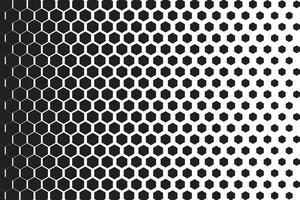 black color simple abstract polygon hexagon halftone blend pattern vector