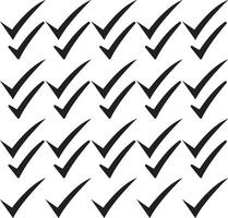 Black Checkmark Pattern on a White Background for Design Projects vector
