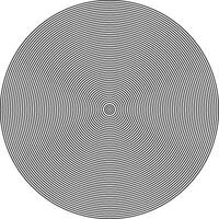 Minimalist Black and White Concentric Circle Pattern with Zigzag Lines vector
