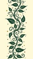 Floral ornament stock illustration Abstract, Backgrounds, Black Color, Botany, Branch - Plant Part vector
