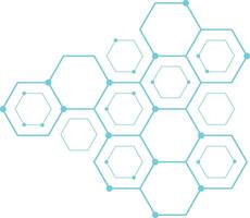 Hexagon Technology Element Design. Hexagon concept design abstract technology background. Abstract blue hexagon concept background vector