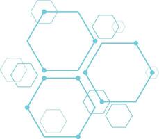 Hexagon technology corner pattern. Hexagon technology element design. Blue hexagon seamless pattern for technology and futuristic concept vector