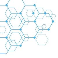 Abstract hexagon technology seamless pattern design for medical and science concept vector