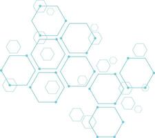Blue hexagon concept design abstract technology background vector