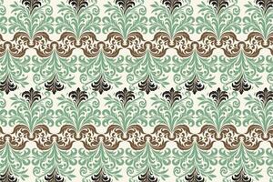 seamless floral pattern with intricate flower and leaf designs for textile fabric wallpaper vintage fashion design ornamental background patterns and creative project uses vector