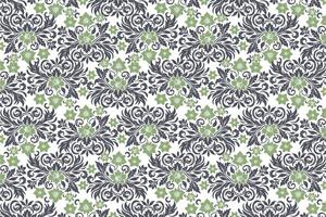 seamless floral pattern featuring intricate ornamental flower and leaf motifs suitable for textile fabric wallpaper fashion design vintage projects and creative patterns vector