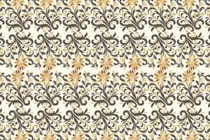 seamless floral pattern with intricate flower and leaf designs for textile fabric wallpaper vintage fashion design ornamental print background patterns and creative project use vector