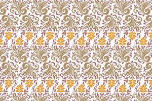 seamless floral pattern with intricate flower and leaf designs vintage ornamental texture for textile fabric wallpaper prints and creative design patterns vector