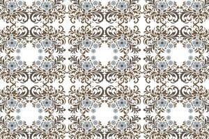 seamless floral pattern with ornamental flower and leaf motifs vintage design for fabric wallpaper textile prints and creative design projects vector