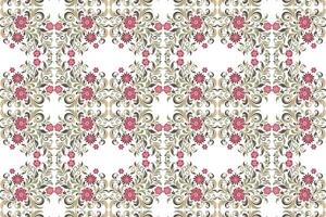 seamless floral pattern with elegant flower and leaf designs vintage ornamental style for wallpaper fabric textile prints and creative project patterns vector