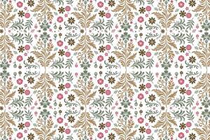 seamless floral pattern with elegant flower and leaf motifs vintage ornamental design for fabric wallpaper textile prints and creative design patterns vector