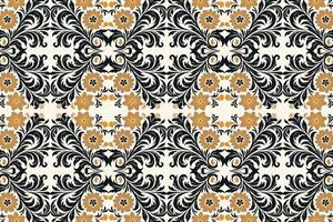 seamless floral pattern with detailed floral and leaf motifs vintage ornamental texture for wallpaper fabric textile prints and creative design patterns vector