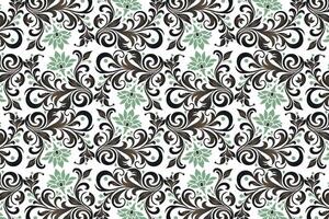 seamless floral pattern with intricate flower and leaf motifs for textile fabric wallpaper vintage fashion design ornamental patterns for creative projects and background inspiration vector