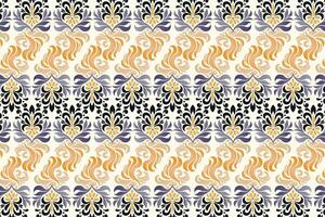 seamless floral pattern with detailed flower and leaf motifs vintage ornamental style for wallpaper fabric textile prints and creative design patterns vector