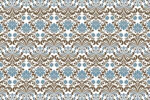 seamless floral pattern with detailed ornamental flower and leaf motifs for textile fabric wallpaper vintage fashion design creative projects and unique background patterns vector