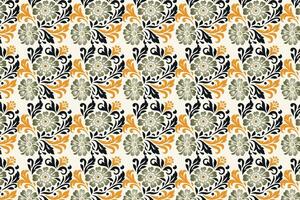 seamless floral pattern with ornamental flower and leaf motifs vintage design for fabric wallpaper textile prints and creative project patterns vector