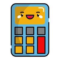 Calculator Icon. Office Icon in lineal color. Kawaii style vector