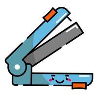 Stapler Icon. Office Icon in lineal color. Kawaii style vector