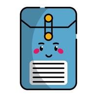Dossier Icon. Office Icon in lineal color. Kawaii style vector