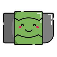 Eraser Icon. Office Icon in lineal color. Kawaii style vector