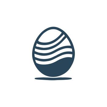 Unique egg logo vector