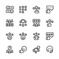 A set of icons that include a smiley face, a thumbs up, and a star vector