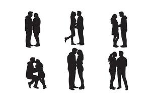 Couples Sharing Affection on Valentine Day vector