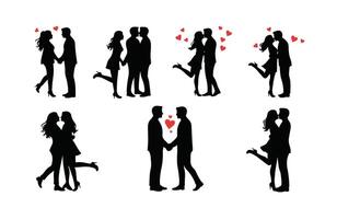 Happy Couple Showing Affection vector