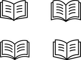 Timeless Open Book Line Design vector
