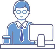 Manager Icon with Team vector