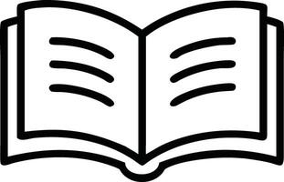 Minimalist Open Book Outline Design vector