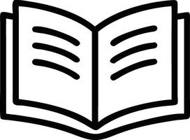 Classic Open Book Sketch Outline vector
