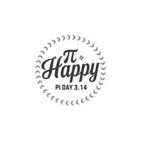 Sophisticated Monochrome Pi Day Design vector