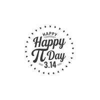 Stylish Pi Day Graphic with Script Fonts vector