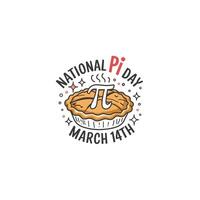 Clean and Sophisticated Pi Day Typography vector