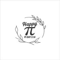 Bold Pi Icon with Abstract Circular Details vector