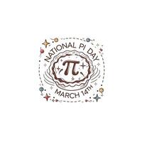 Striking Pi Day 3.14 Typography Graphic vector
