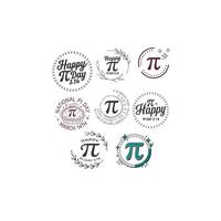 Typography Centered Pi Day Design vector
