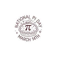 Elegant Pi Day Typography Design vector