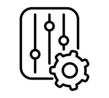 Settings mixer line icon. linear style sign for mobile concept and web design. Settings sliders outline icon. Symbol, logo illustration. graphics vector