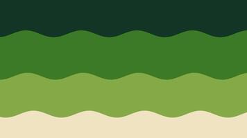 Geometric wave abstract green nature gradient background in flat style ilustration motion looping. video