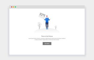 Modern flat design concept of there is no image for website and mobile website. empty state page template vector